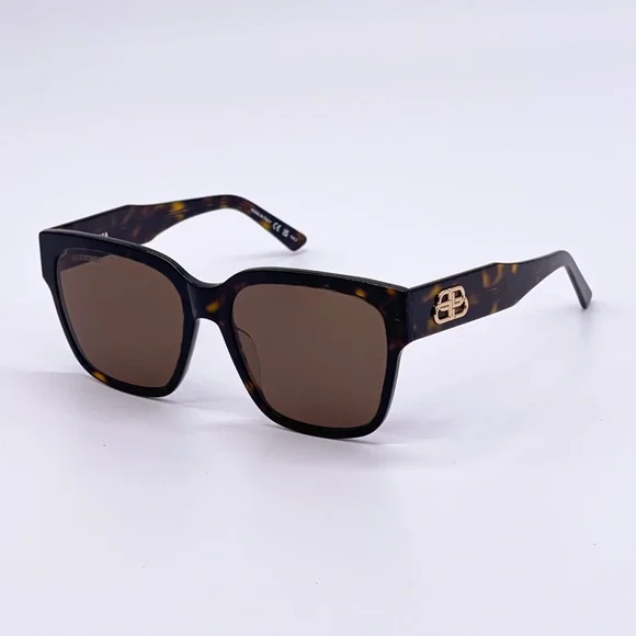 NEW BALENCIAGA BB0056S 002 WOMEN’S SUNGLASSES BALENCIAGA BB 0056S BROWN - Picture 4 of 11